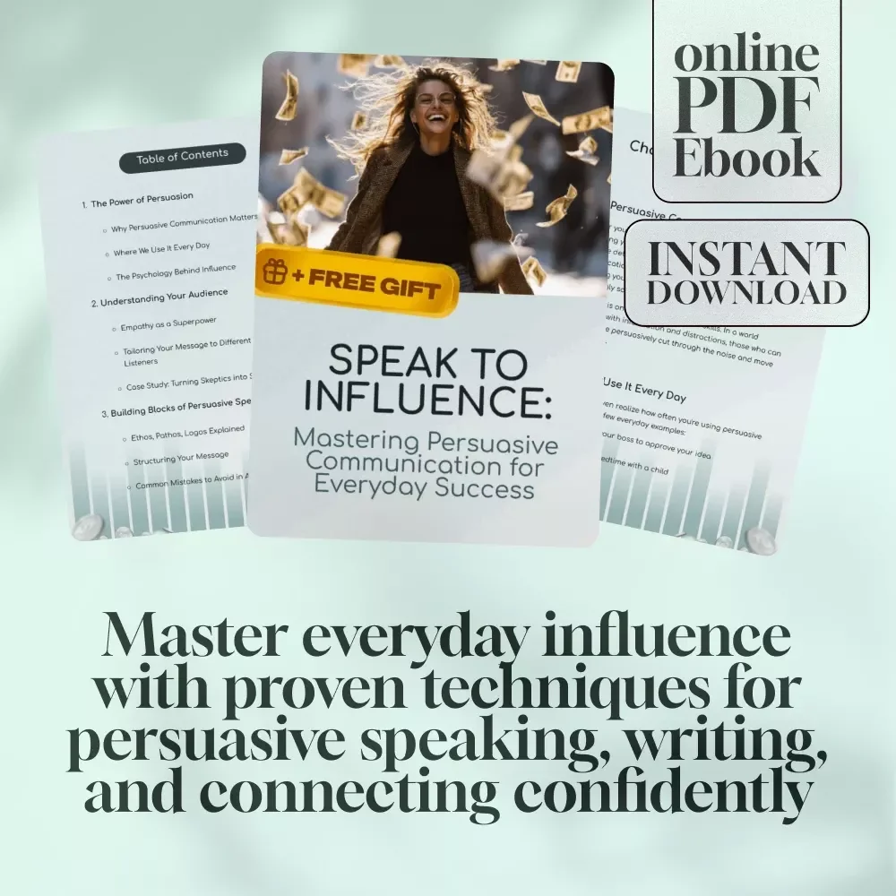 Speak to Influence: Mastering Persuasive Communication for Everyday Success | Persuasive Communication Skills eBook for Personal & Professional Growth