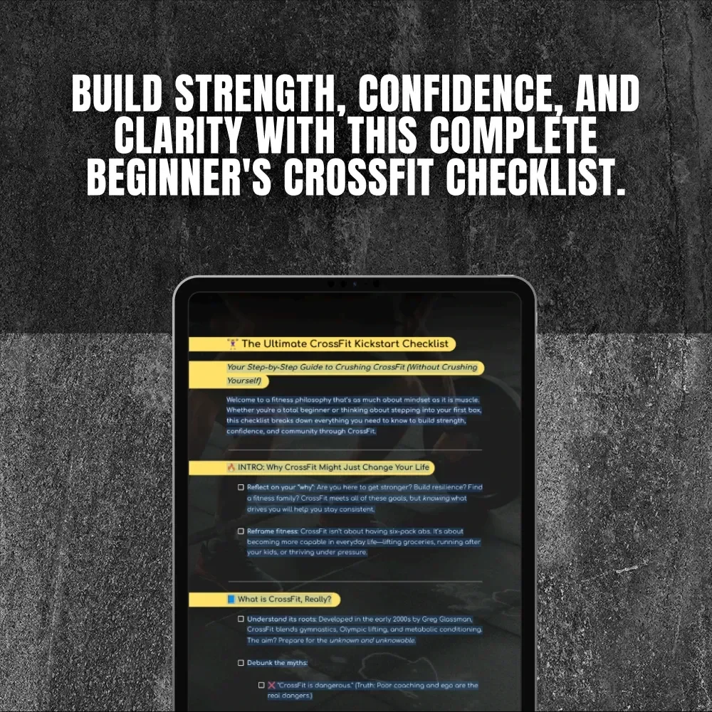 The Ultimate CrossFit Kickstart Checklist | Beginner CrossFit Exercise Guide & Fitness Printable