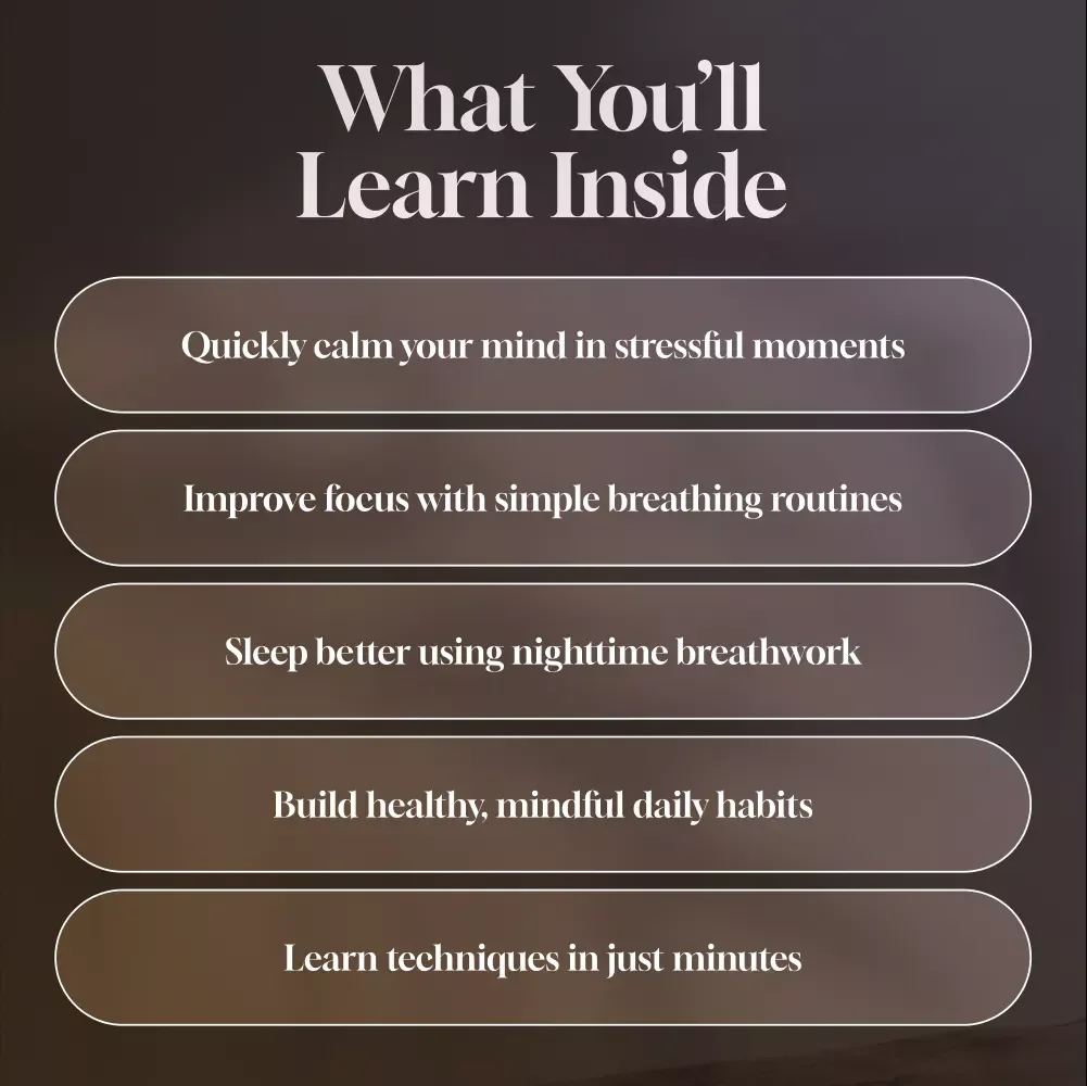 Breathe In Calm: Your Easy Guide to Mindfulness Breathing Exercises | Digital eBook for Mindful Living, Anxiety Relief & Stress Reduction