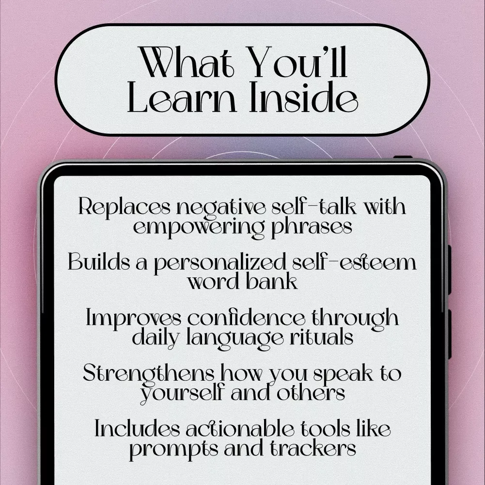 Speak Life: Words That Build Unshakable Self-Esteem | Self-Esteem eBook | Positive Self-Talk Guide | Words for Self Esteem Digital Download