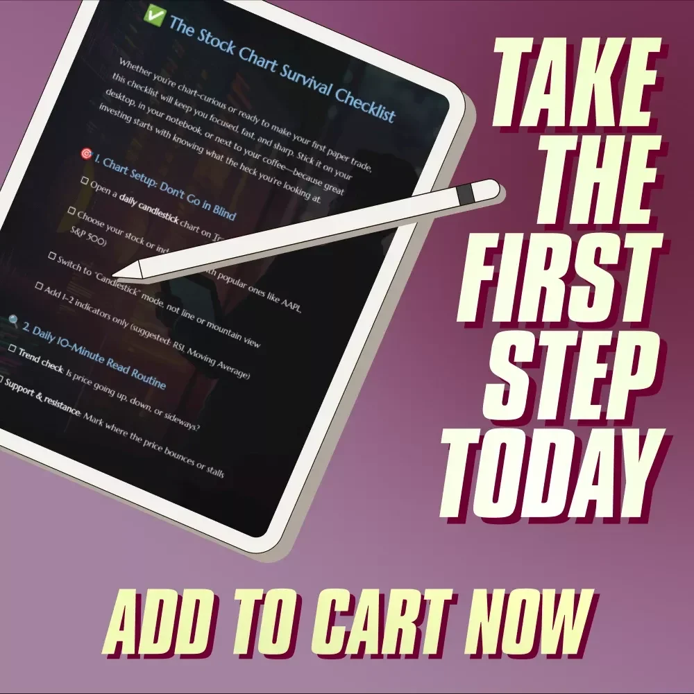 The Stock Chart Survival Checklist – Digital Download | How to Study Share Market Graph | Candlestick Chart Trading Guide for Beginners