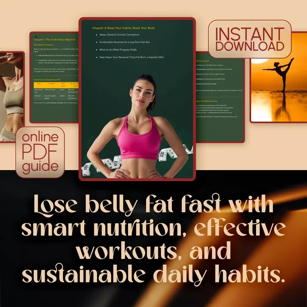 Flat Belly, Fast Track: The Smart & Sustainable Guide to Burning Belly Fat | Digital Guide | How to Burn Belly Fat Fast eBook | Belly Fat Loss Checklist