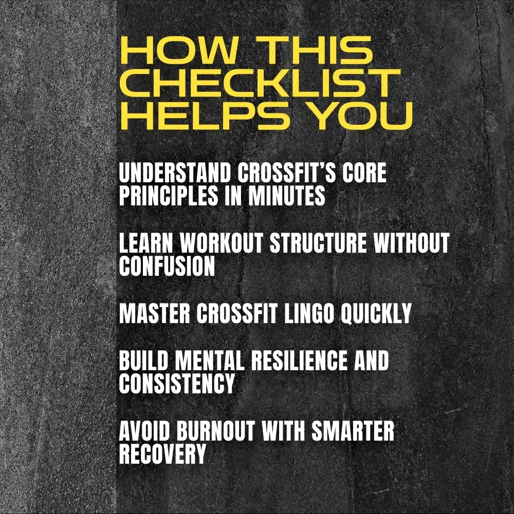 The Ultimate CrossFit Kickstart Checklist | Beginner CrossFit Exercise Guide & Fitness Printable