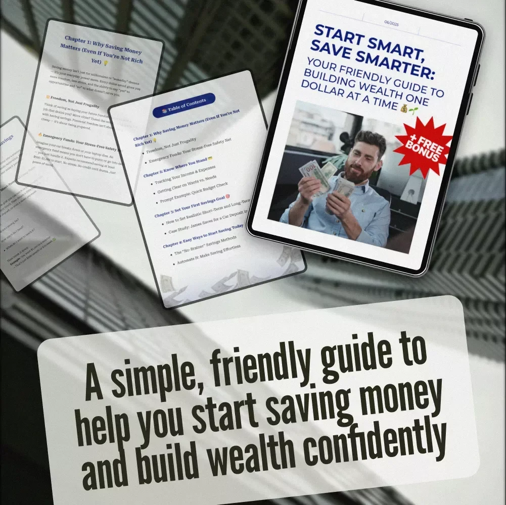 Start Smart, Save Smarter: Your Friendly Guide to Building Wealth One Dollar at a Time | Budget Planner eBook | How to Start Saving Money PDF | Instant Download