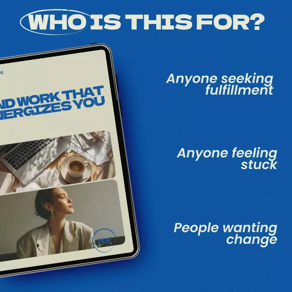Find Work That Energizes You – eBook Guide on How to Find a Job You Actually Enjoy | Career Clarity Workbook, AI Job Search Strategies, Career Change Planner, Digital Download