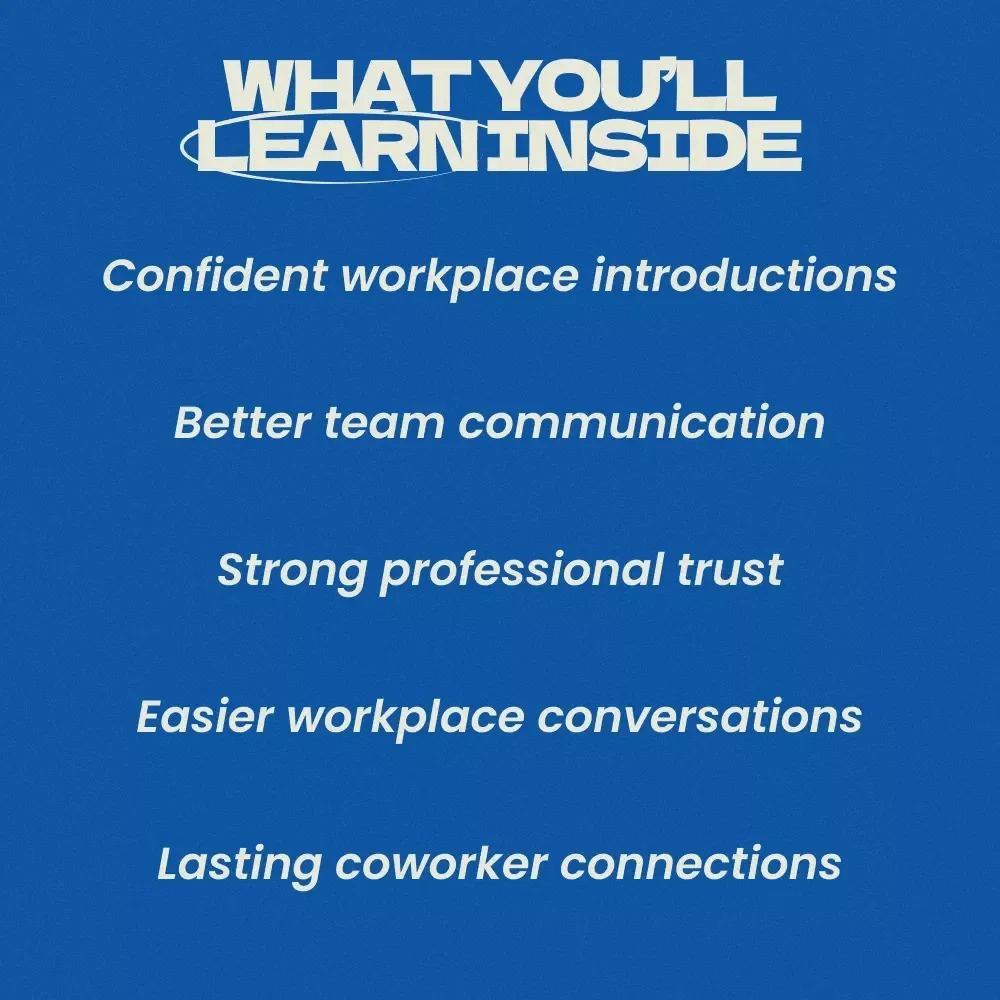 Building Strong Connections with New Coworkers – A Practical Guide on how to build relationships with new coworkers, Workplace Communication & Networking Success