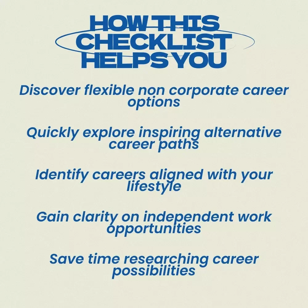 Career Path Ideas for People Who Hate Corporate Jobs Checklist – Practical Career Path Ideas for People Who Hate Corporate Jobs | Digital Download Career Change Guide for Freedom, Flexible Work & Independent Careers