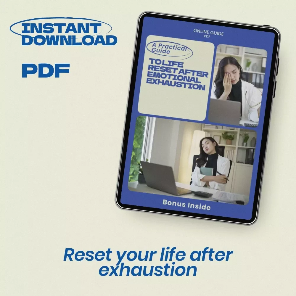 A Practical Guide to Life Reset After Emotional Exhaustion, Self-Care Reset Workbook, Burnout Recovery Digital Guide, Personal Growth Download, Etsy Printable