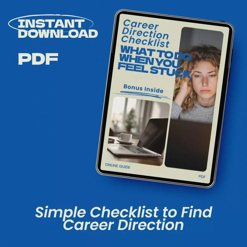 Career Direction Checklist: What to Do When You Feel Stuck – Printable Career Direction When You Feel Stuck in Life Guide, Self-Discovery Career Planning Worksheet, Personal Growth Career Clarity Tool