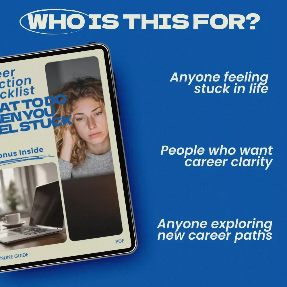 Career Direction Checklist: What to Do When You Feel Stuck – Printable Career Direction When You Feel Stuck in Life Guide, Self-Discovery Career Planning Worksheet, Personal Growth Career Clarity Tool