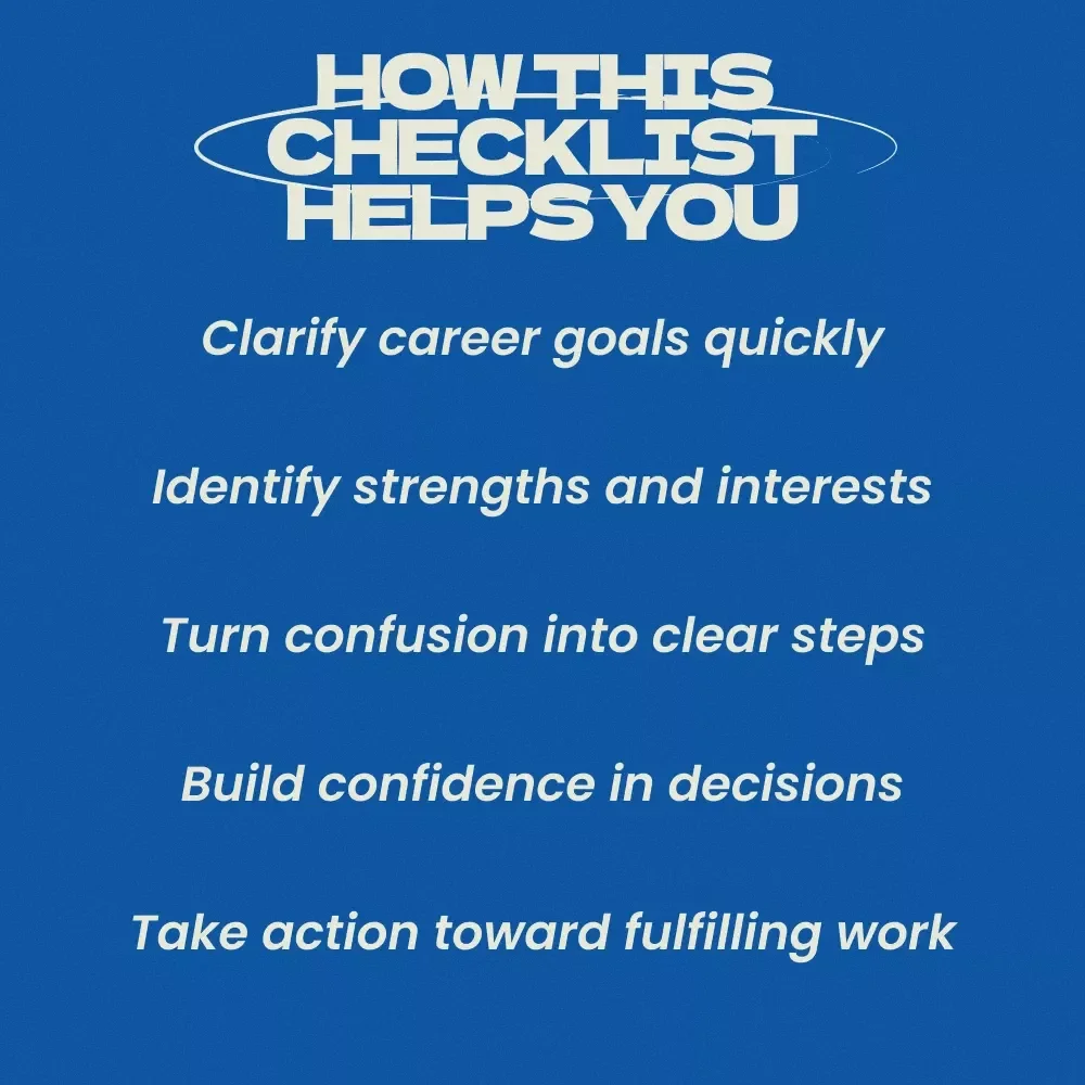 Career Direction Checklist: What to Do When You Feel Stuck – Printable Career Direction When You Feel Stuck in Life Guide, Self-Discovery Career Planning Worksheet, Personal Growth Career Clarity Tool