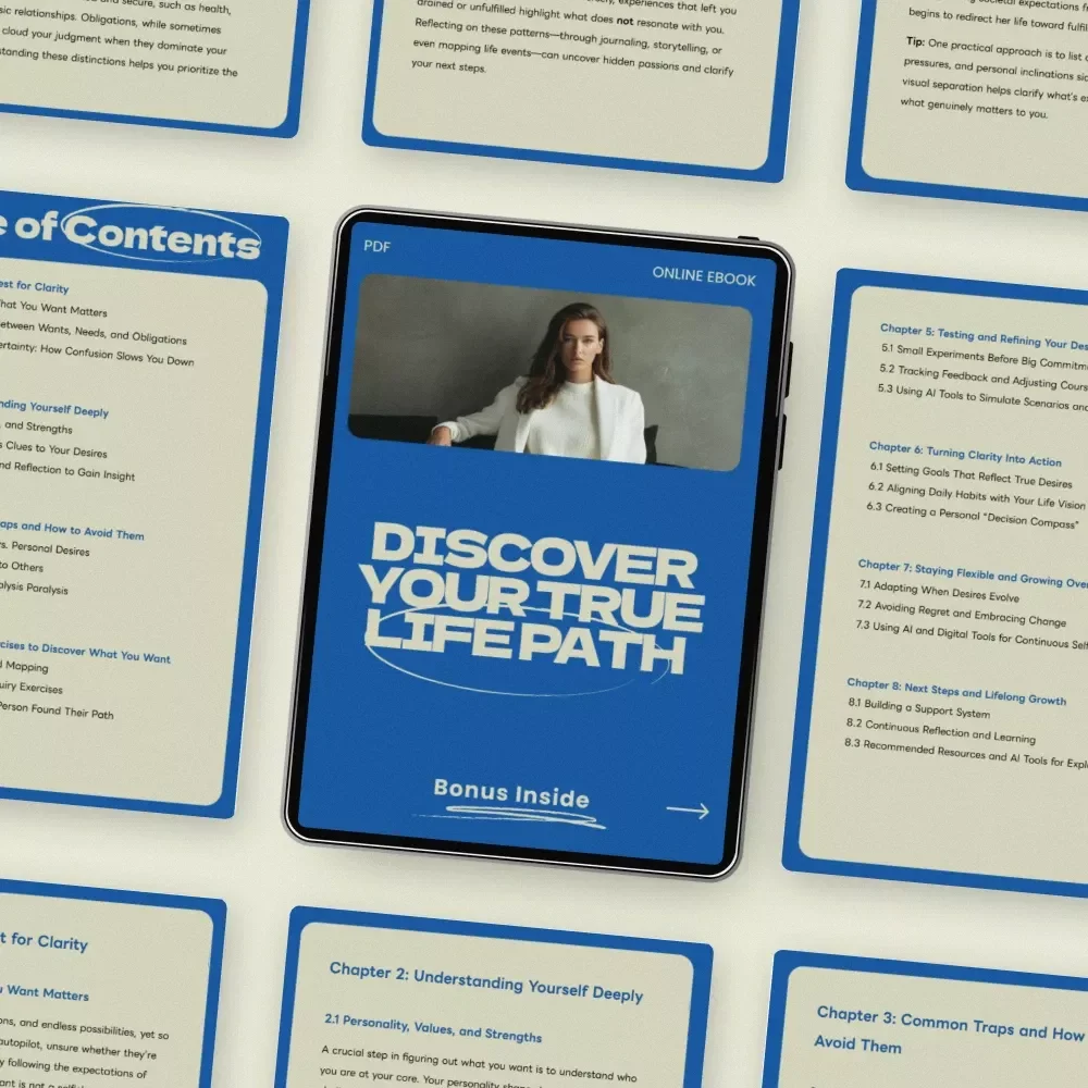 Discover Your True Life Path – A Practical eBook Guide on how to figure out what you really want in life, Self-Discovery Workbook, Life Direction Planner, Personal Clarity Digital Download