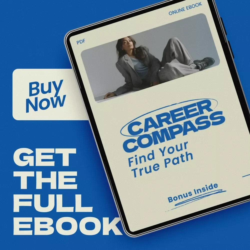 Career Compass: Find Your True Path — Practical Guide on how to figure out what you really want in a career | Self-Discovery Career Planning eBook | Digital Download Workbook for Career Clarity