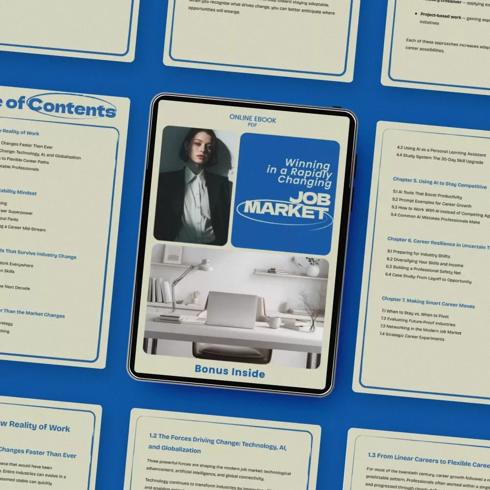 Winning in a Rapidly Changing Job Market — Career Adaptability eBook, Guide on how to stay adaptable in a changing job market, AI Career Skills, Future-Proof Career Strategy, Professional Growth Digital Download