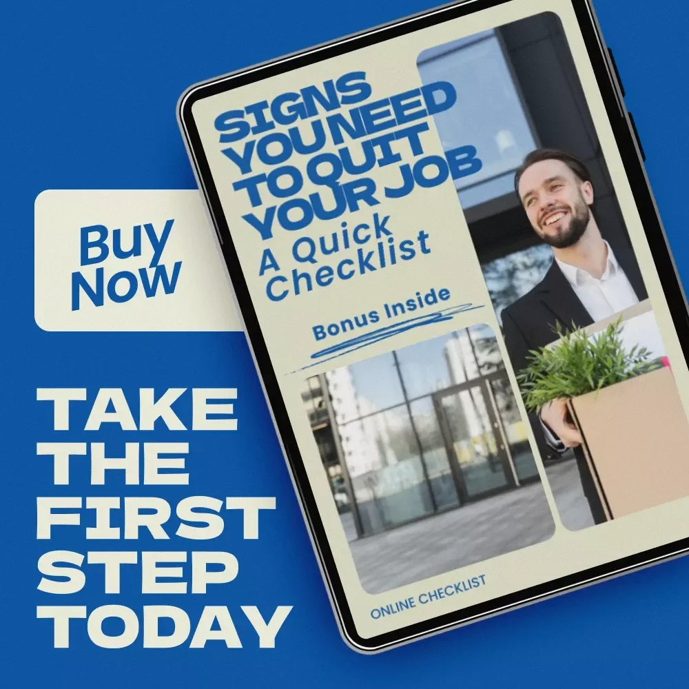 Signs You Need to Quit Your Job: A Quick Checklist | Career Clarity Guide | Signs You Need to Quit Your Job Digital Download Checklist for Burnout, Career Change & Work-Life Balance