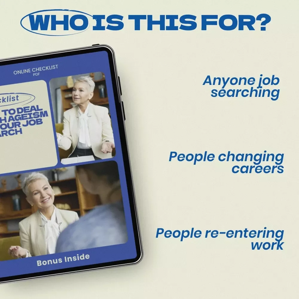 Checklist: How to Deal With Ageism in Your Job Search | Career Confidence Digital Download, Job Search Checklist, Professional Reinvention Guide