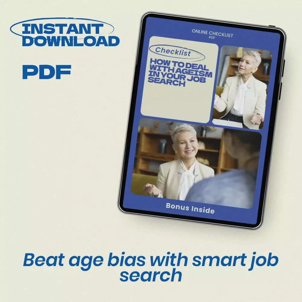 Checklist: How to Deal With Ageism in Your Job Search | Career Confidence Digital Download, Job Search Checklist, Professional Reinvention Guide