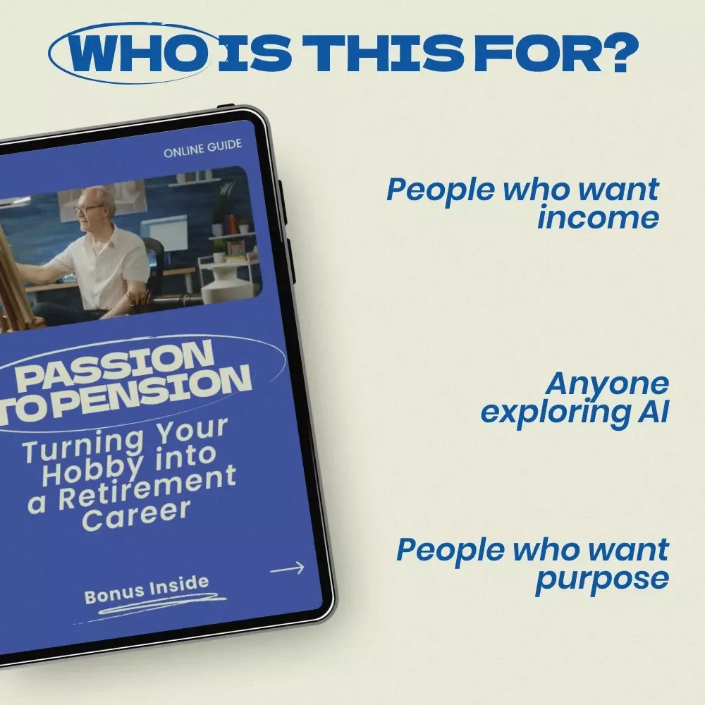 Passion to Pension: Turning Your Hobby into a Retirement Career | Guide on how to turn a hobby into a retirement career | Etsy Digital Download