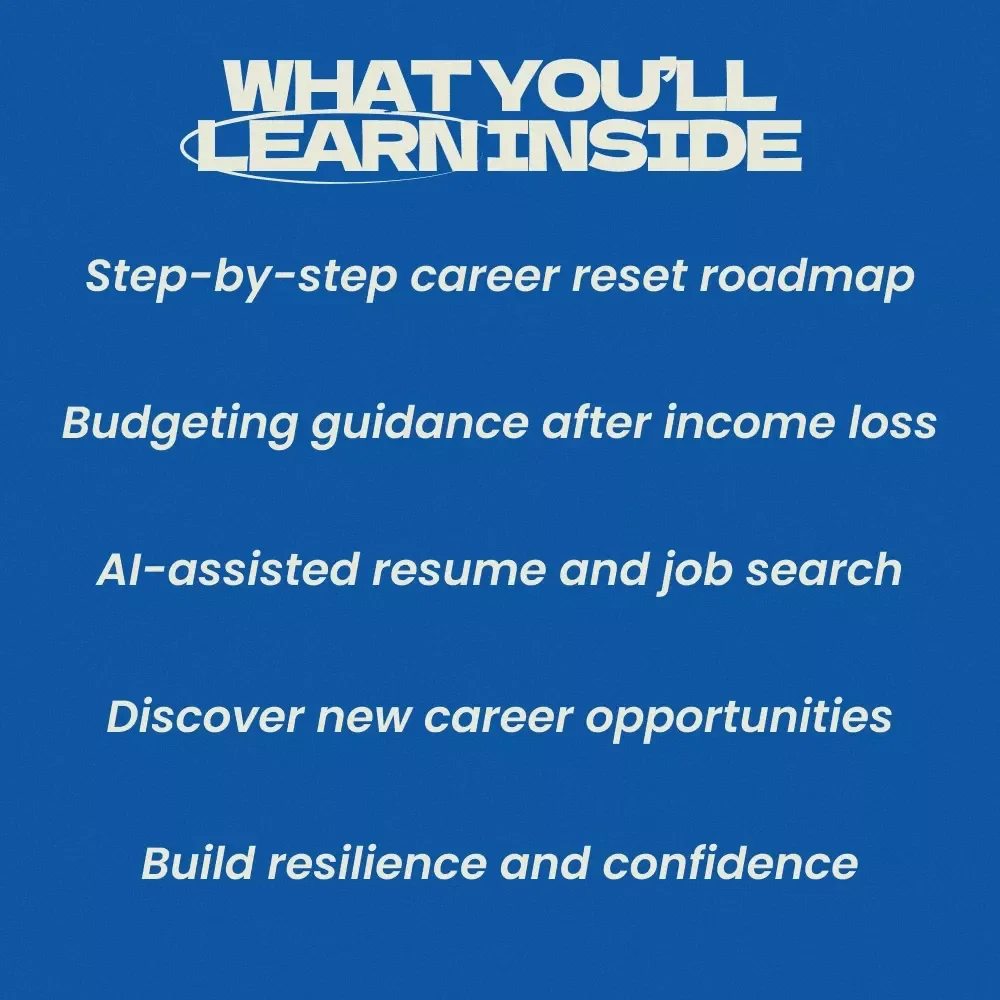 Reboot Your Life: Thriving After Job Loss – Life Reset After Job Loss Guide, Career Reinvention Workbook, Layoff Recovery Plan, Resume & AI Career Strategy Digital Download