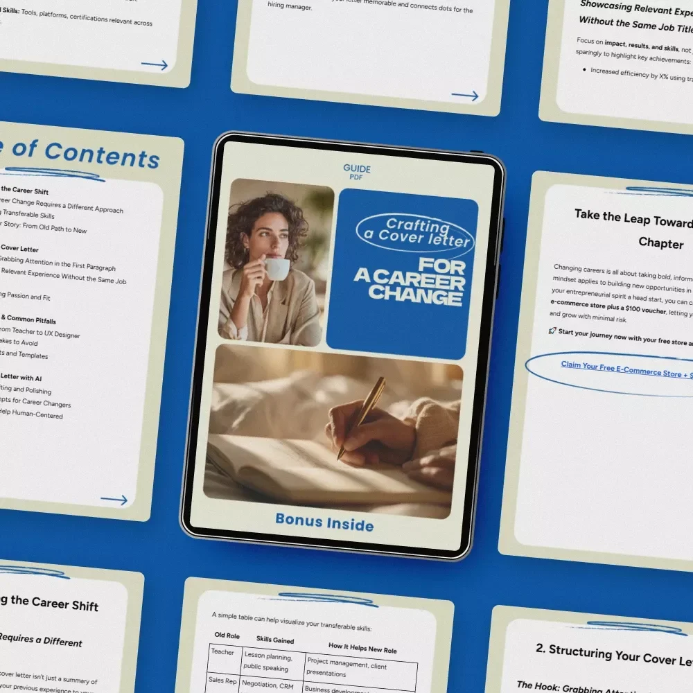 Crafting a Cover Letter for a Career Change Guide – How to Write a Cover Letter When Changing Careers, Career Switch Resume Companion, Job Transition Toolkit