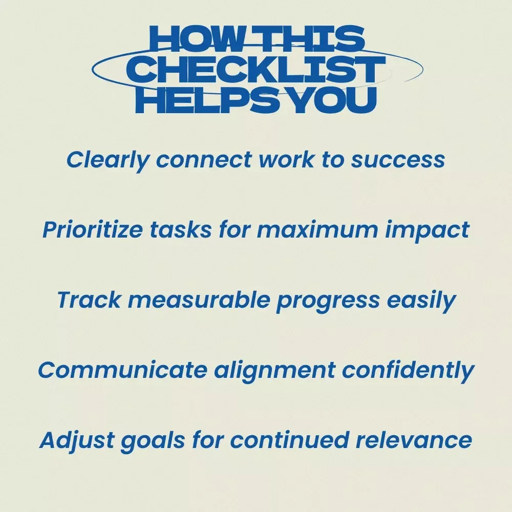 Sync Your Success with Company Priorities – Checklist for How to Align Your Goals with Company Priorities