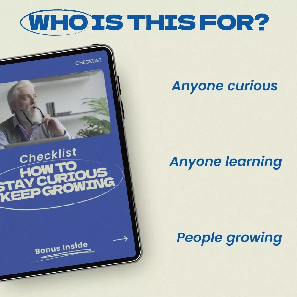 Checklist: How to Stay Curious and Keep Growing – Personal Growth Checklist, Lifelong Learning Guide, Self Development Printable, Mindset & Curiosity Builder