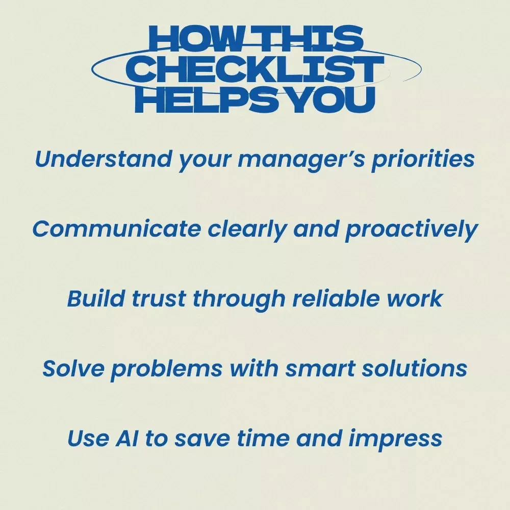 Master Managing Up – Win Big in Your New Job | How to Manage Up Effectively in a New Job Checklist
