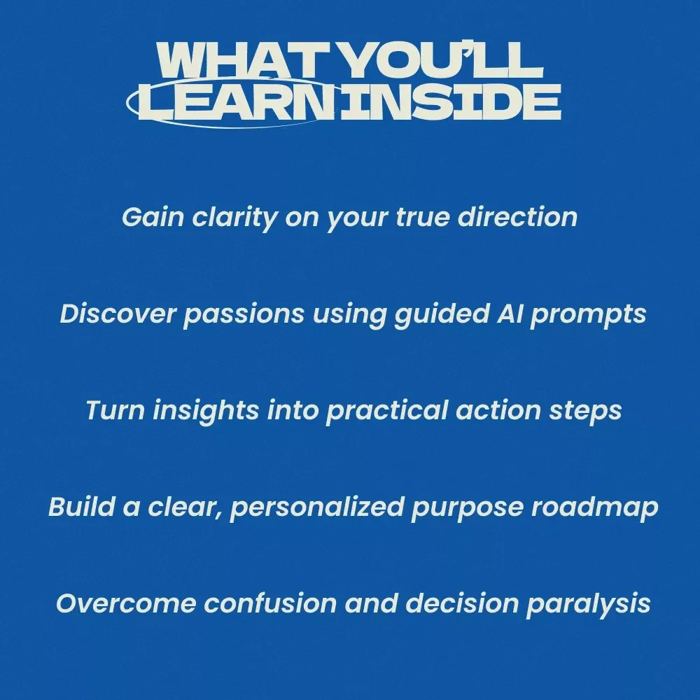 The AI Compass for Your Life Purpose – AI Prompts for Finding Life Purpose Guide, Self Discovery Workbook, Digital Download for Clarity & Direction