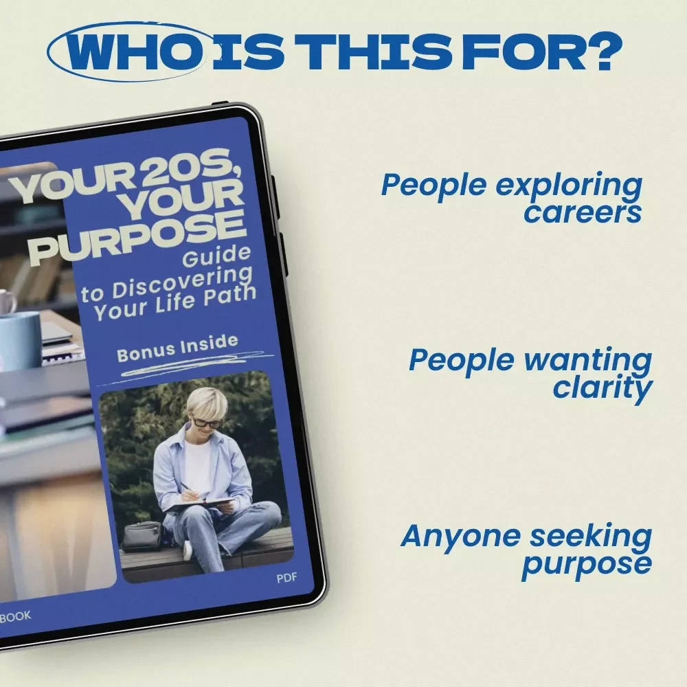 Your 20s, Your Purpose: Guide to Discovering Your Life Path | How to Find Your Life Purpose in Your 20s eBook, Self-Discovery Workbook, Life Direction Guide
