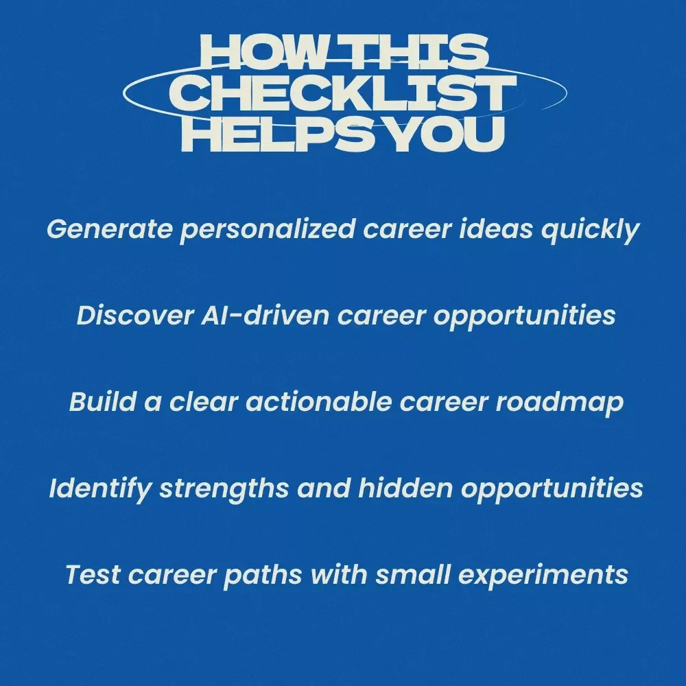 Ask AI for Your Next Career Move – AI Career Direction Checklist, ai career direction suggestions from chatgpt, Career Planning Digital Download, ChatGPT Career Guide