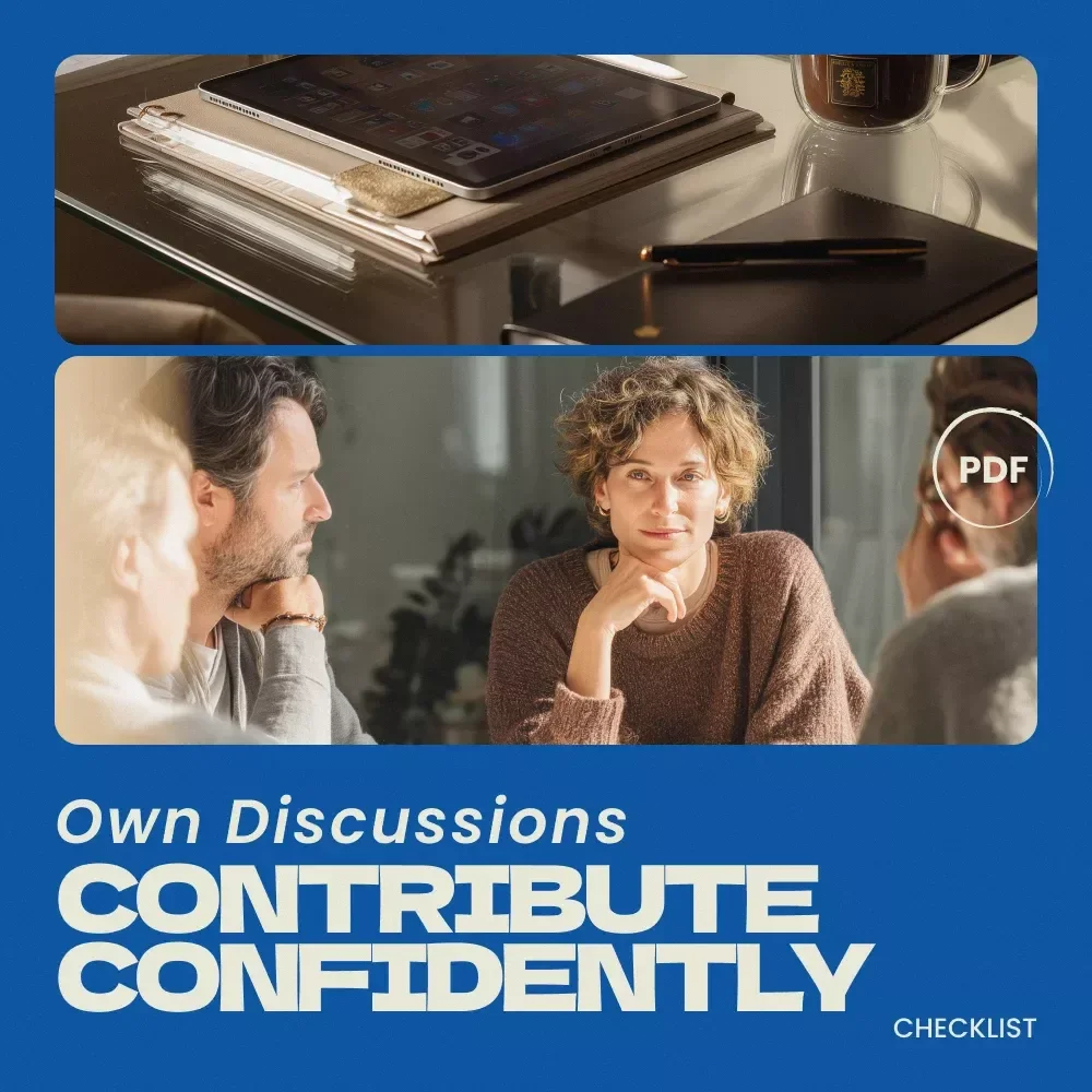 Contribute with Confidence – Own Every Team Discussion | How to Contribute to Team Discussions with Confidence Checklist