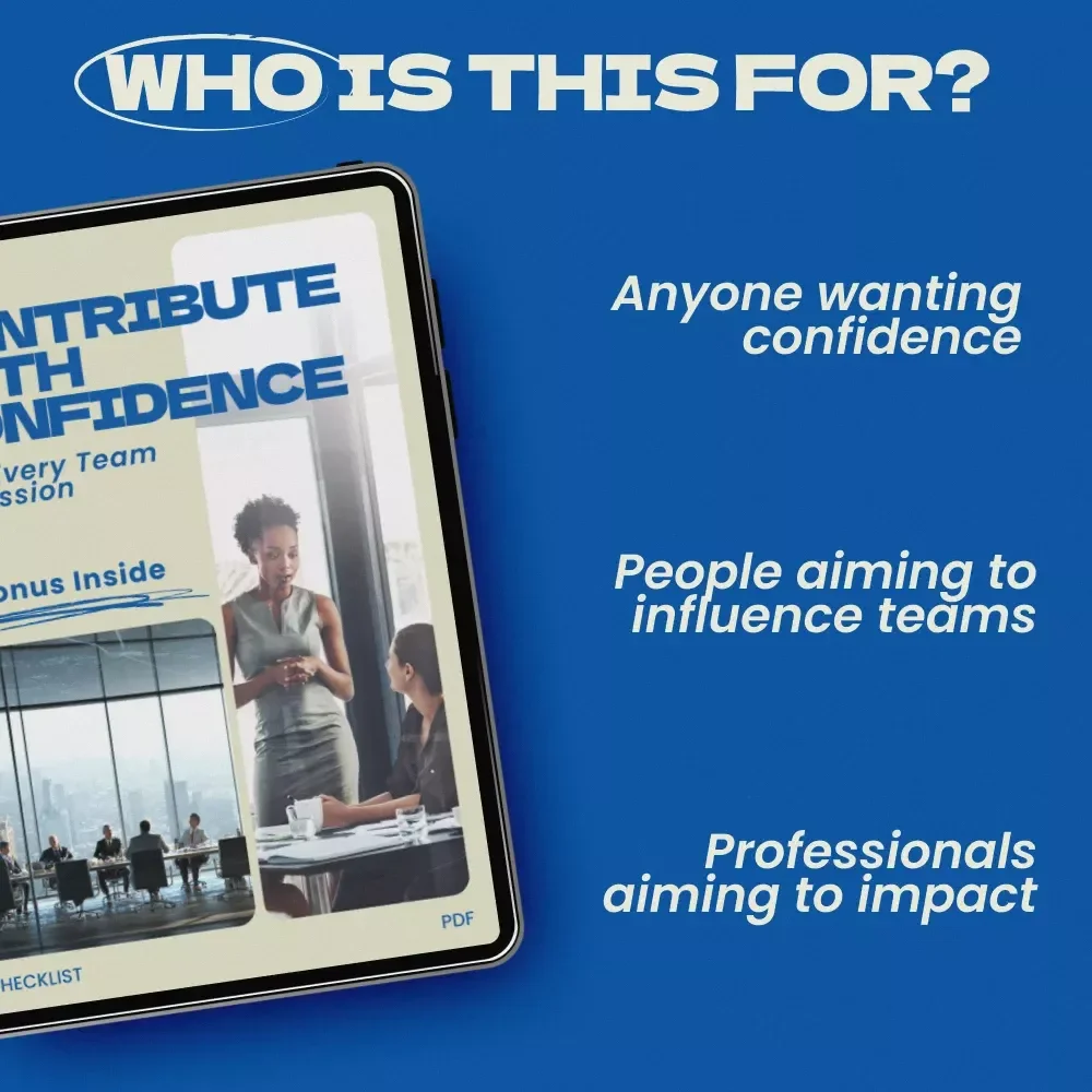 Contribute with Confidence – Own Every Team Discussion | How to Contribute to Team Discussions with Confidence Checklist