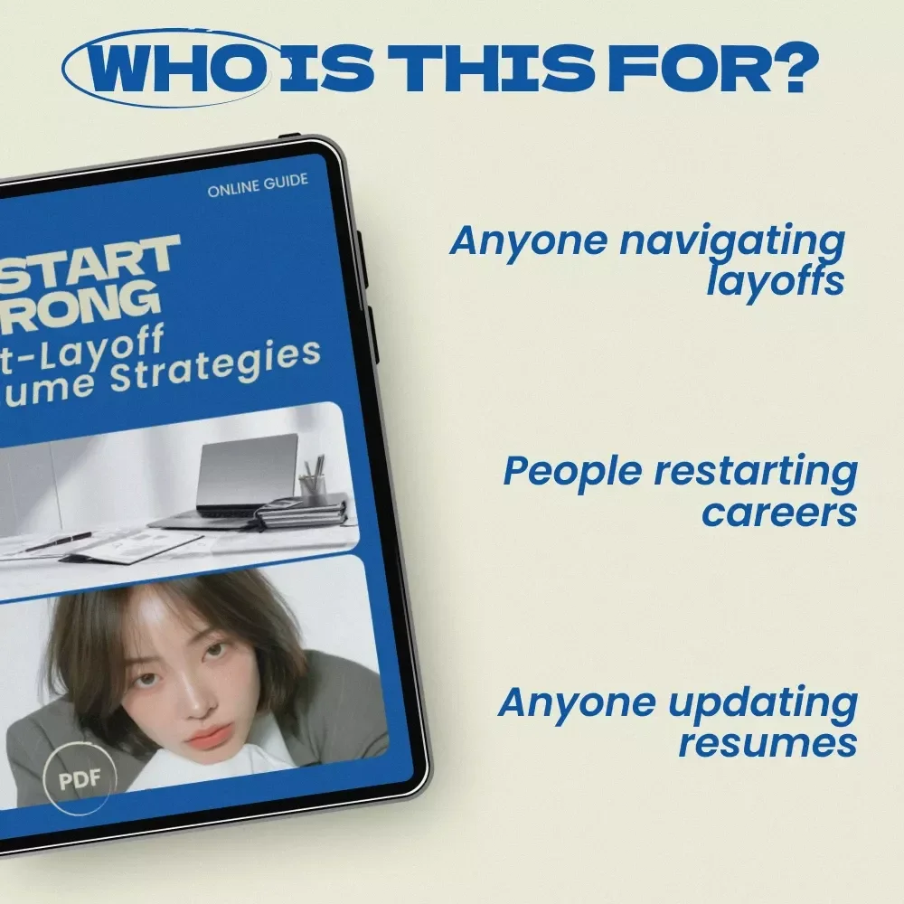 Restart Strong: Post-Layoff Resume Strategies – How to Write a Resume After Being Laid Off Guide, Career Recovery eBook, Job Search Checklist, ATS-Friendly Resume Tips