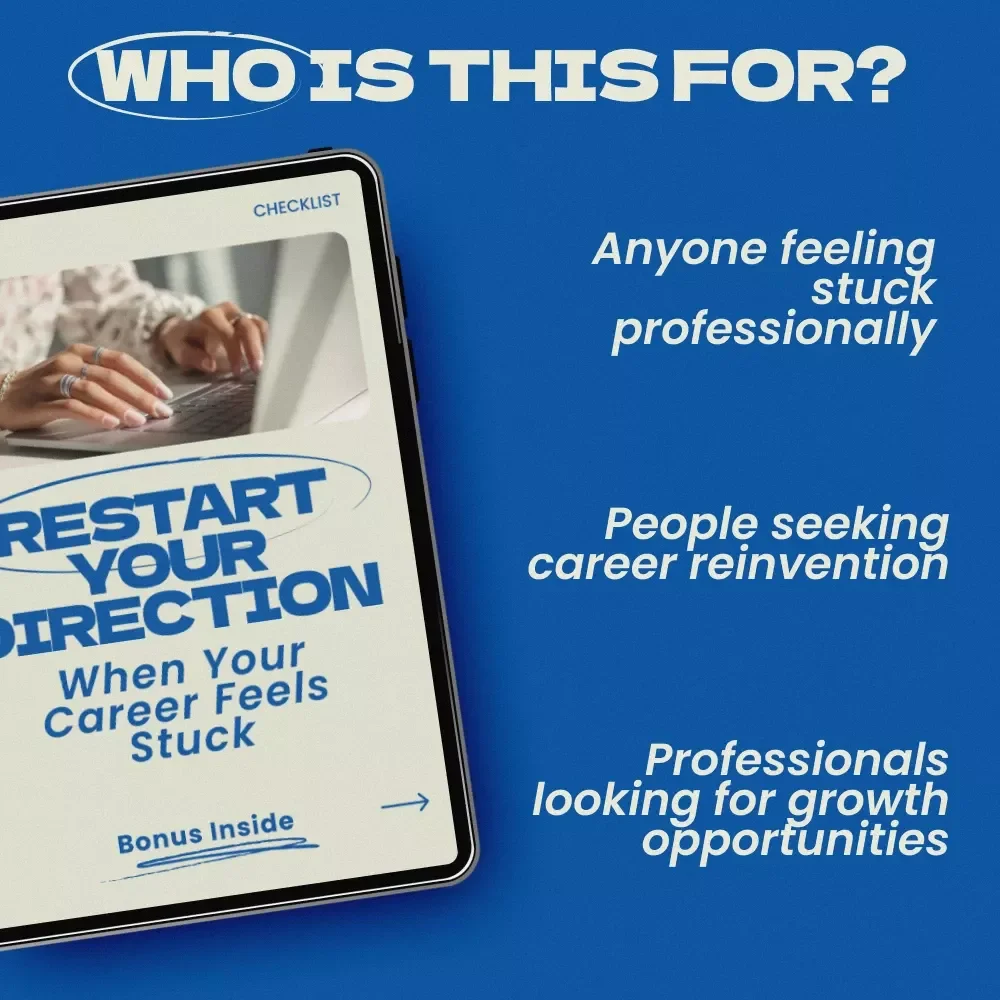 Restart Your Direction When Your Career Feels Stuck - A Checklist to Reignite Your Life Direction After a Career Plateau
