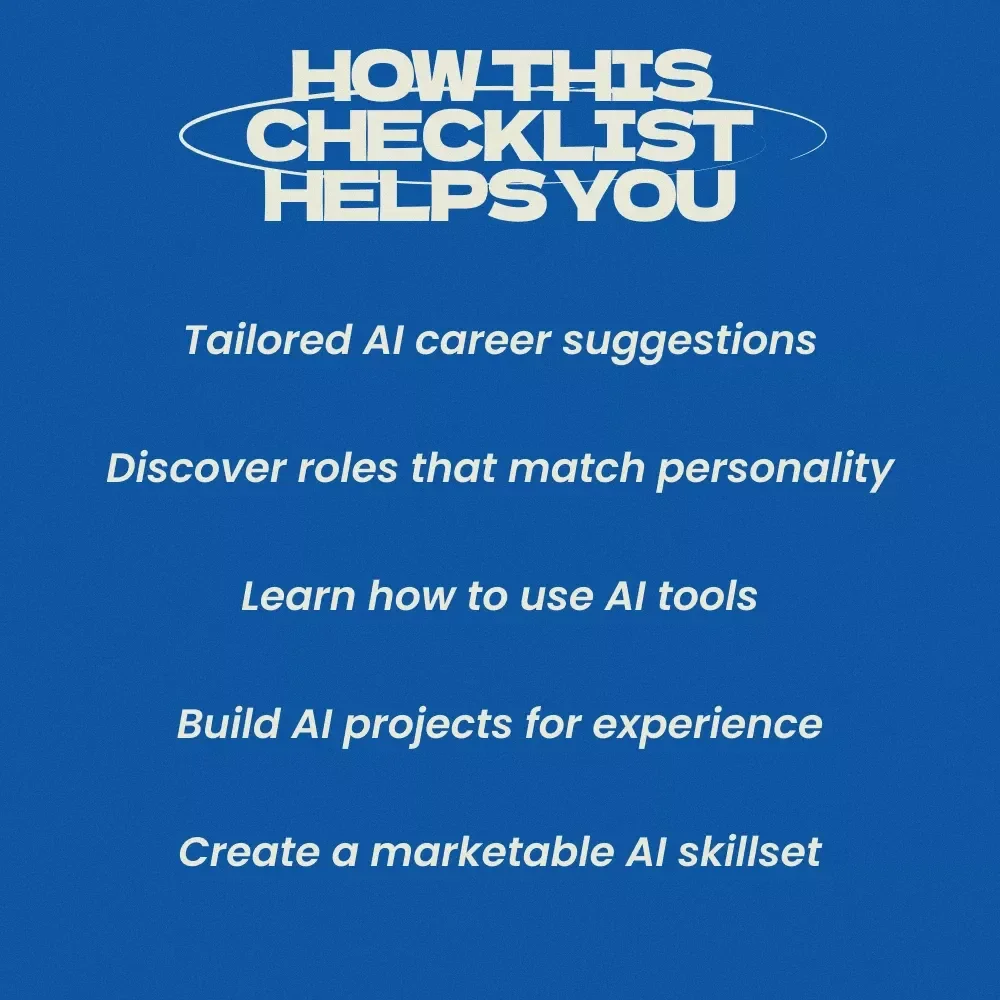 Find Your AI Career Match - Discover AI Career Ideas Based on Your Personality | Digital Download Checklist