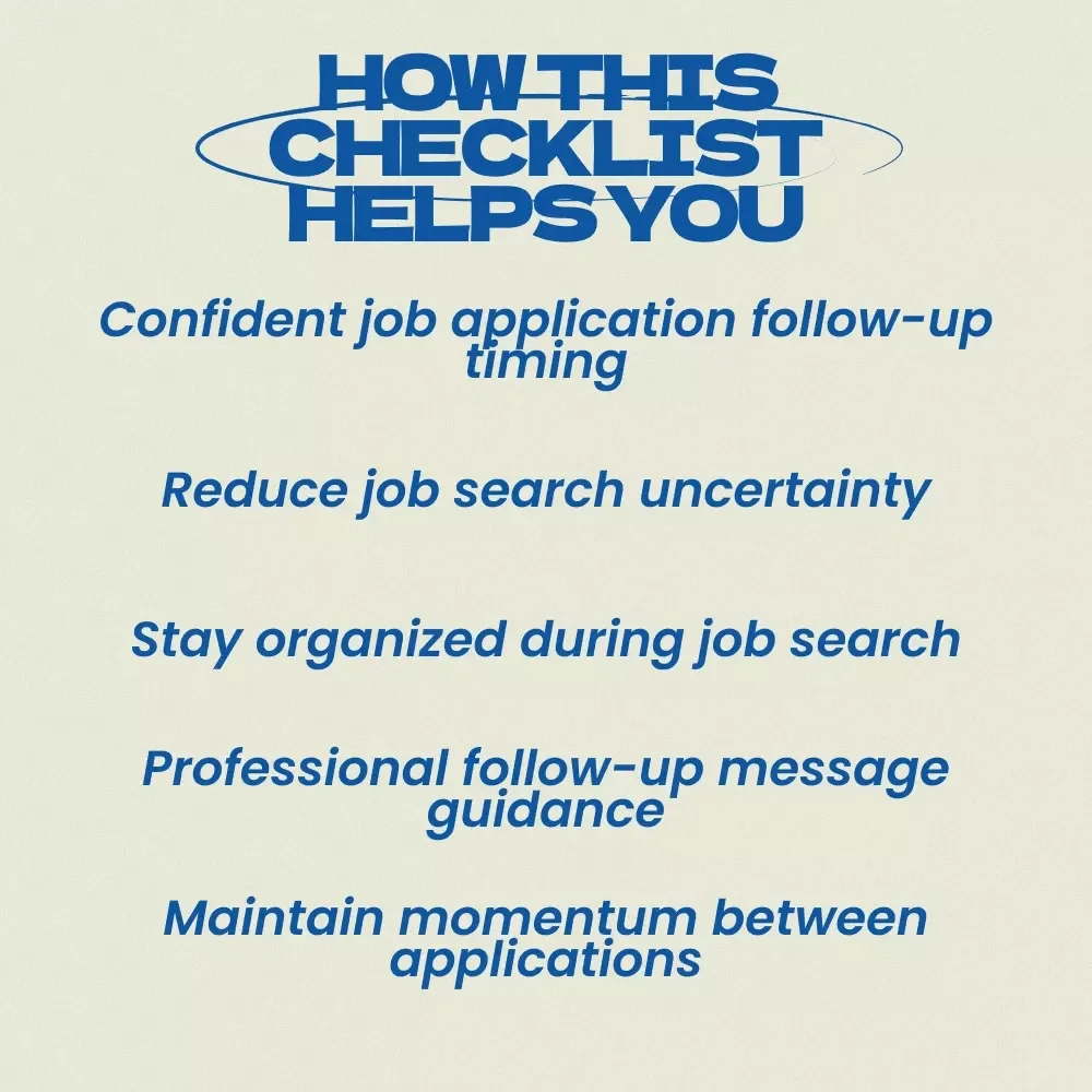 The “Did They See My Application?” Follow-Up Checklist – Job Application Follow-Up Guide | How Long to Wait After Applying for a Job | Career Strategy Digital Download