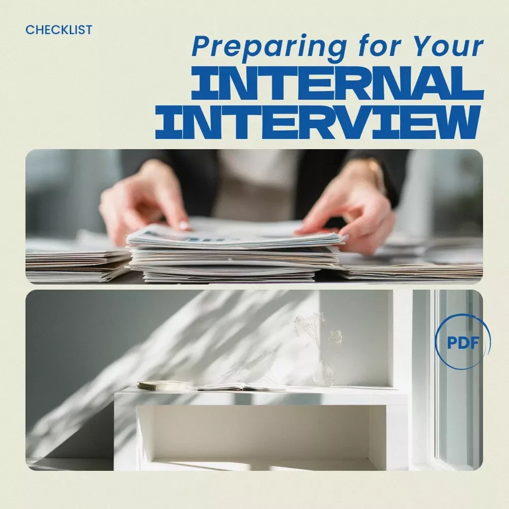 Preparing for Your Internal Interview – Professional Checklist Guide | How to Interview for an Internal Position | Career Growth Digital Download