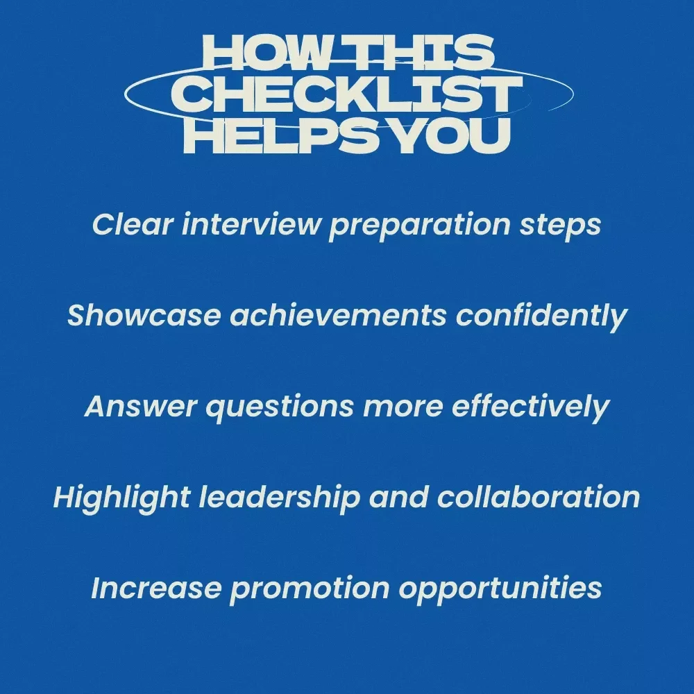 Preparing for Your Internal Interview – Professional Checklist Guide | How to Interview for an Internal Position | Career Growth Digital Download