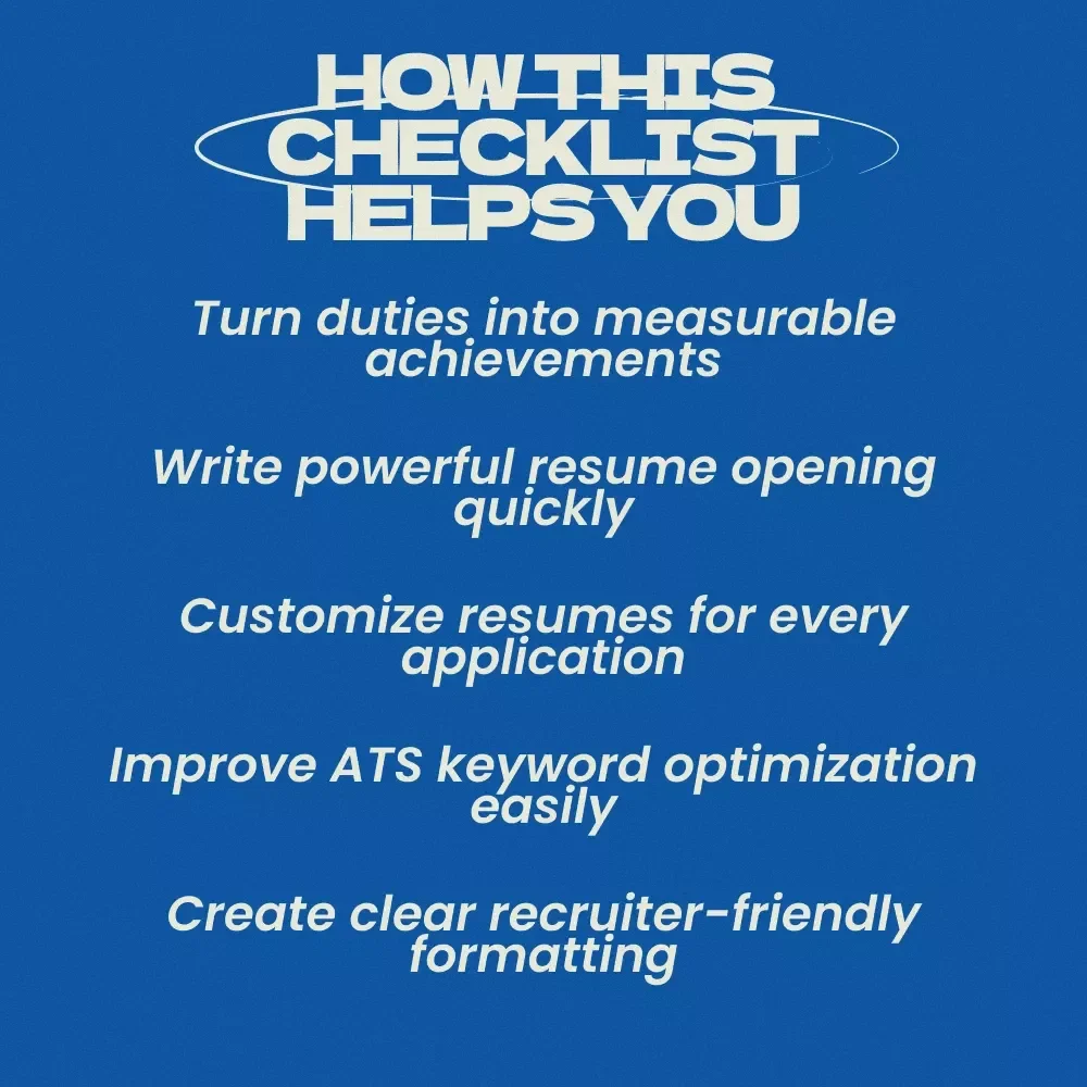 The “Stand Out or Blend In” Resume Checklist – Job Seeker Guide for How to Stand Out When Every Resume Looks the Same | ATS-Friendly Resume Improvement Checklist | Digital Download Career Tool