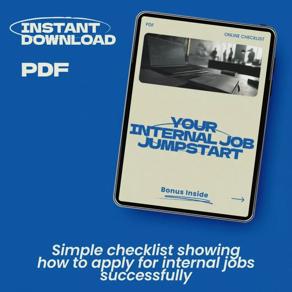 Your Internal Job Jumpstart – Checklist Guide for How to Apply for Internal Jobs | Career Growth Digital Download | Internal Promotion Strategy | Professional Development Planner