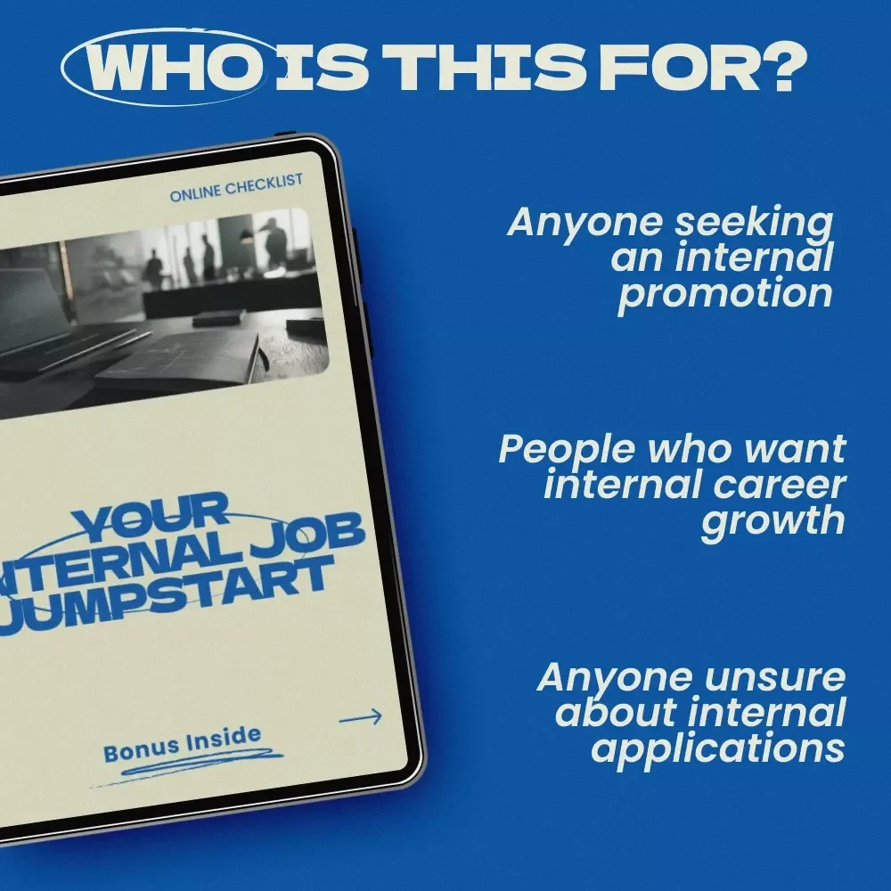 Your Internal Job Jumpstart – Checklist Guide for How to Apply for Internal Jobs | Career Growth Digital Download | Internal Promotion Strategy | Professional Development Planner