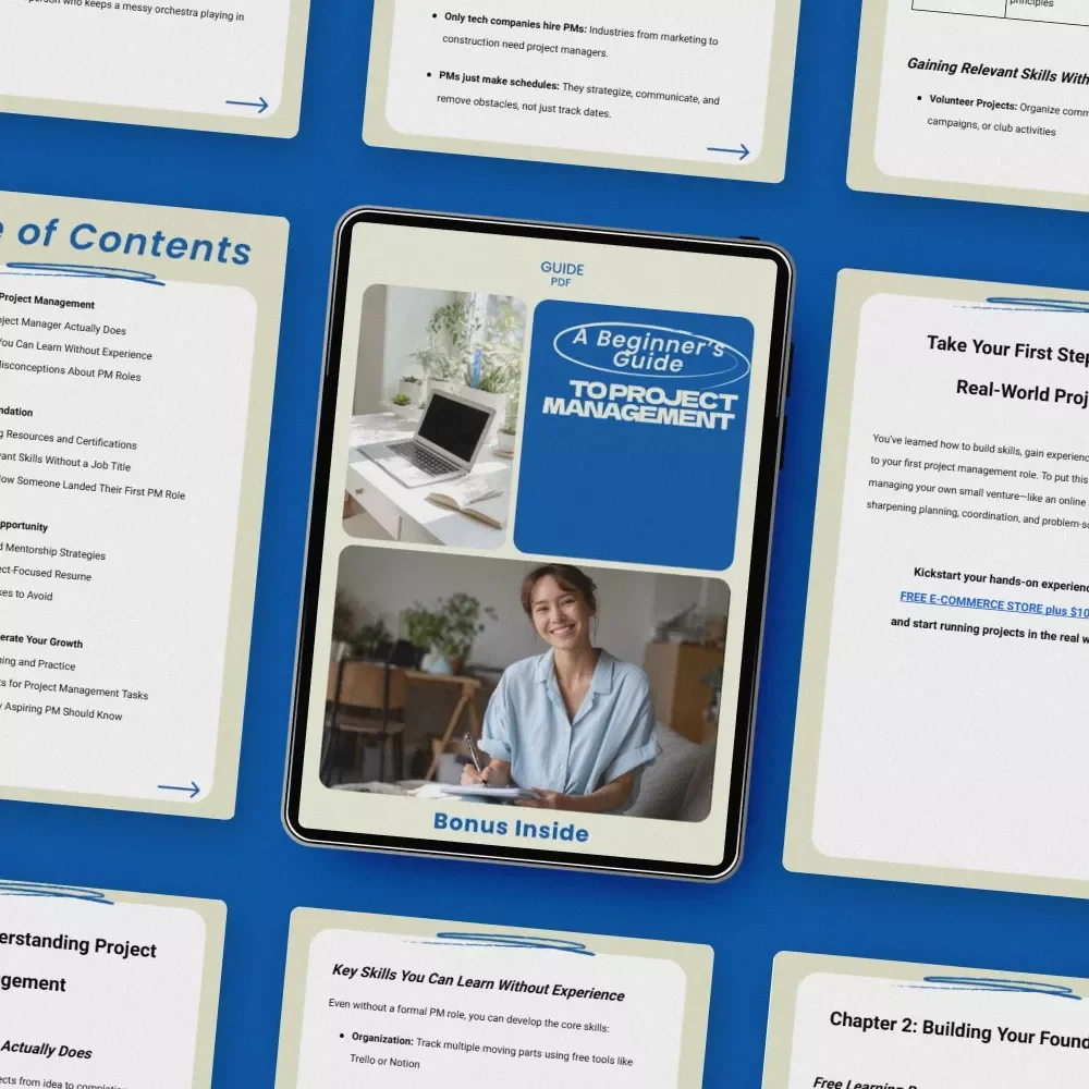 A Beginner’s Guide to Project Management | How to Become a Project Manager with No Experience | Digital Download Career Guide & PM Starter Kit