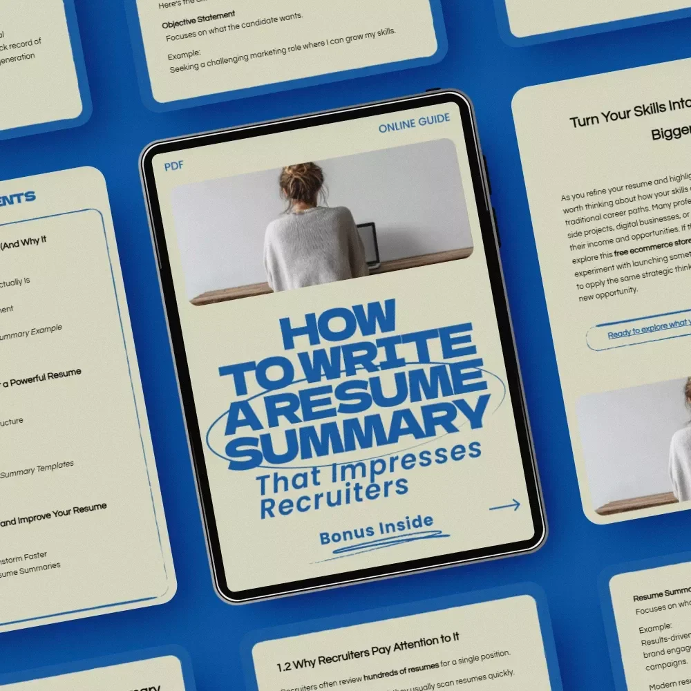 How to Write a Resume Summary That Impresses Recruiters – Complete Guide on how to write a resume summary statement | Resume Writing Guide, Job Search Toolkit, Career Development Digital Download