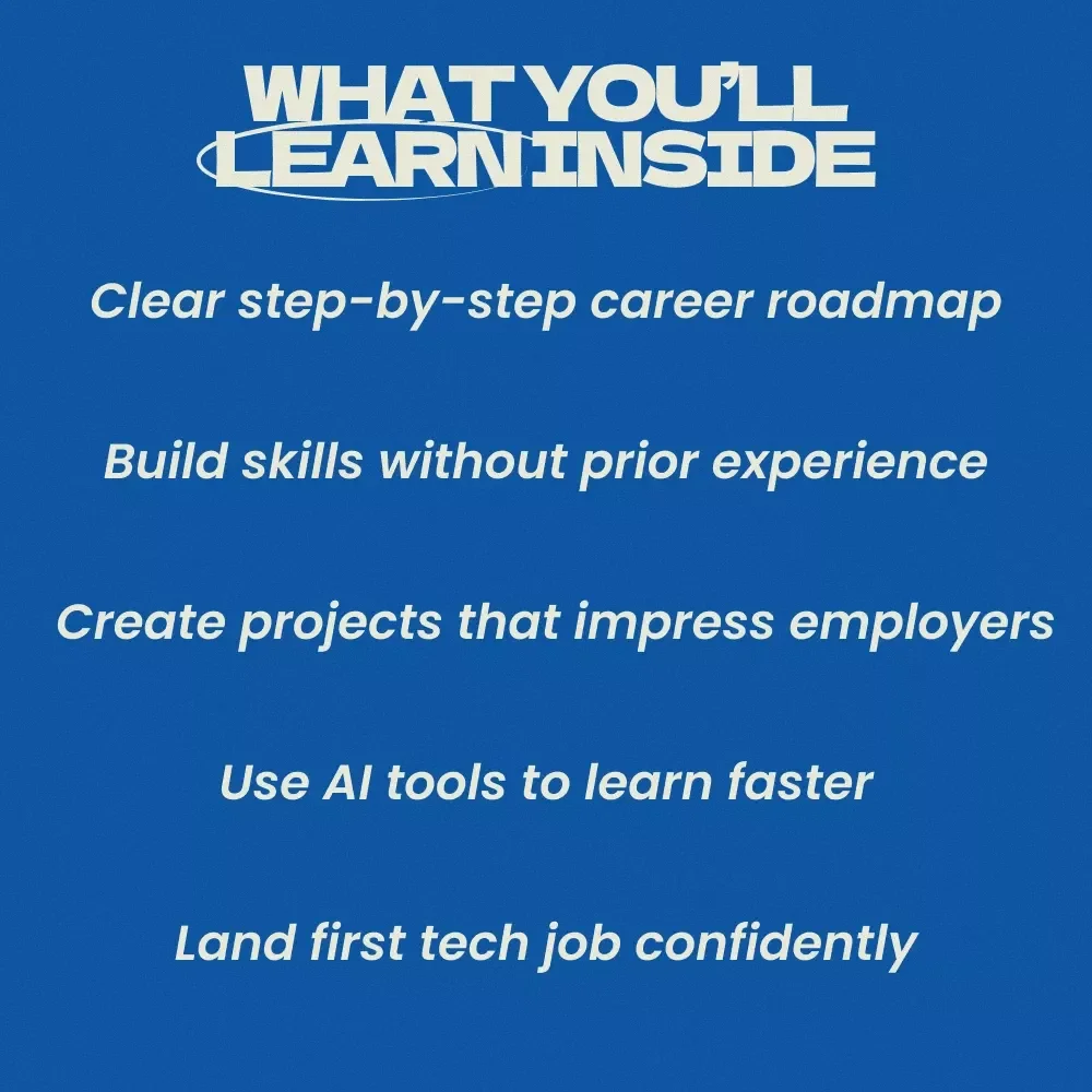 Getting Started in Tech Without Experience | Beginner-Friendly Guide on how to get into tech with no experience | Career Switch Roadmap, Skills, AI Tools & Job Tips