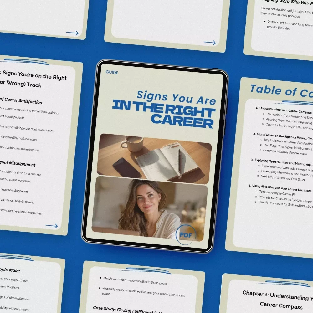 Signs You Are in the Right Career Guide - Know If You’re on the Right Career Track with This Downloadable eBook
