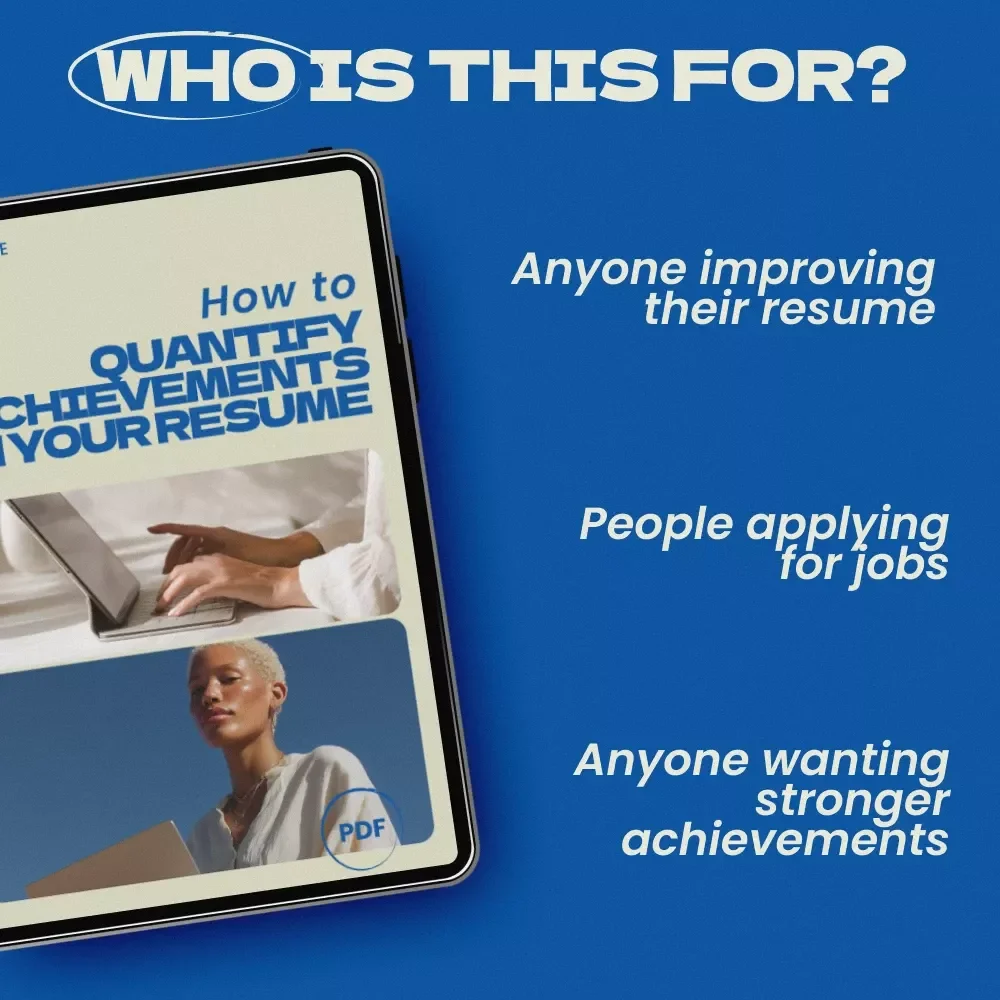 How to Quantify Achievements on Your Resume – Resume Results Checklist, Career Growth Tool, Job Application Guide, ATS-Friendly Resume Writing Resource, Digital Download for Learning how to quantify achievements on a resume