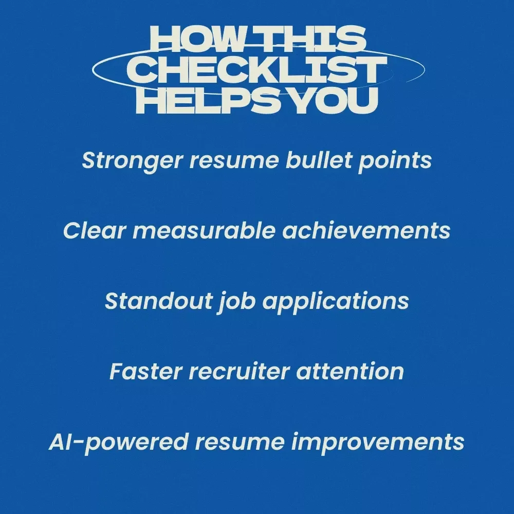 How to Quantify Achievements on Your Resume – Resume Results Checklist, Career Growth Tool, Job Application Guide, ATS-Friendly Resume Writing Resource, Digital Download for Learning how to quantify achievements on a resume