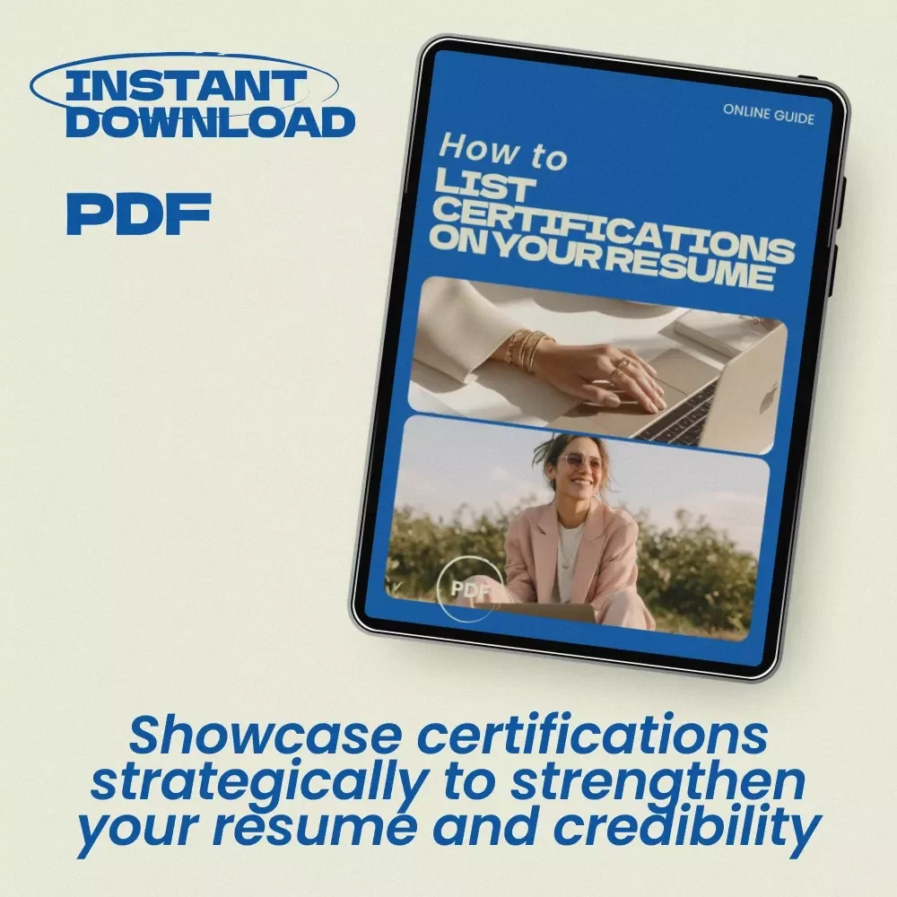How to List Certifications on Your Resume – Resume Checklist Guide for Job Seekers | Professional Career Tool for How to List Certifications on a Resume