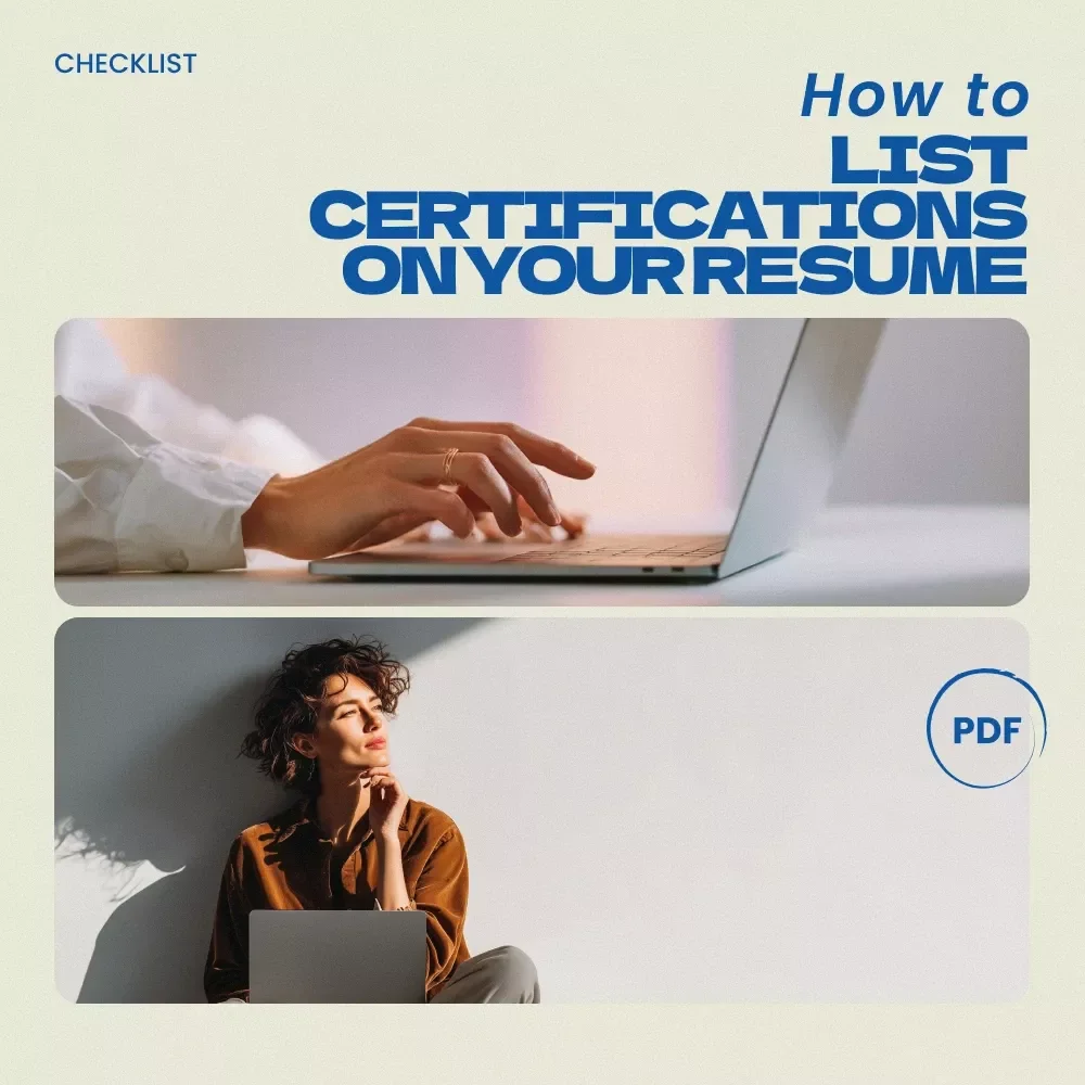 How to List Certifications on Your Resume – Resume Checklist Guide for Job Seekers | Professional Career Tool for How to List Certifications on a Resume