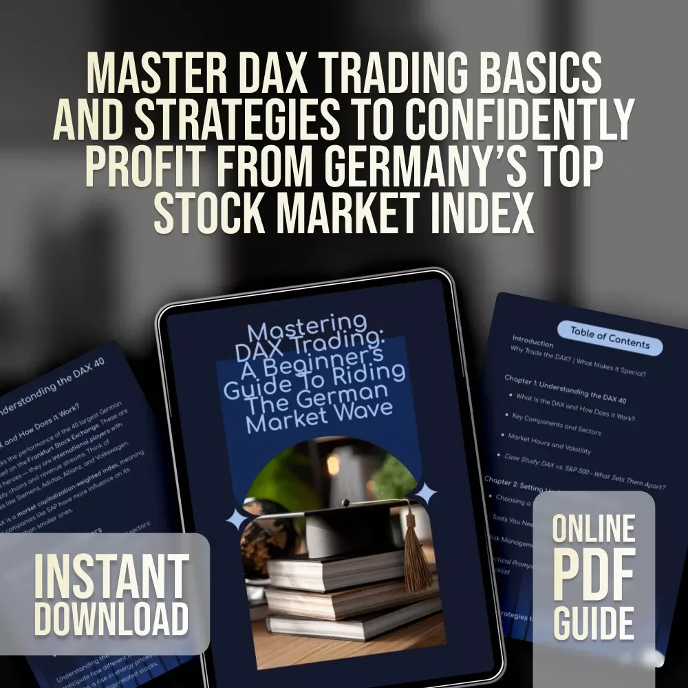 Mastering DAX Trading: A Beginner's Guide to Riding the German Market Wave | How to Trade DAX Guide for Beginners | Digital Download eBook PDF